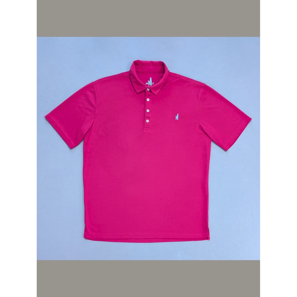 Johnnie-O Prep-Formance Pink Golf Polo Shirt Mens Large Performance Preppy